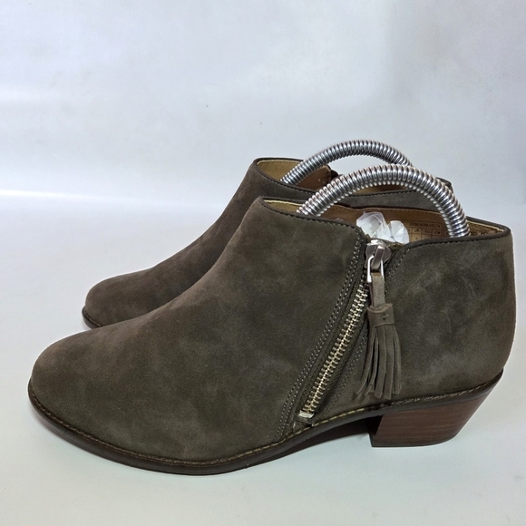 Vionic Women's Serena Leather Boho Casual Ankle Moto Biker Boot In Dark Green 8 - Picture 3 of 15